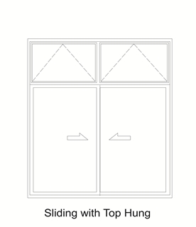 Sliding with Top Hung-5 x 4 White 1