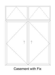 Casement with Top Fix-5x 4 White 1