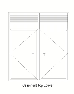 Casement Top Louver-6x 5-White 1
