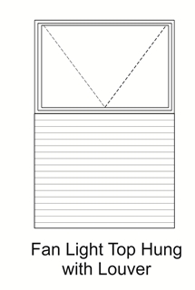 Fan Light Casemnt with Louver-White 1